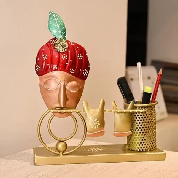 Handcrafted_Metal_Krishna_Pen_Stand_|_Decorative_Desk_Organizer_for_Home_&_Office_|_Artistic_Lord_Krishna_Showpiece_Gift_Item