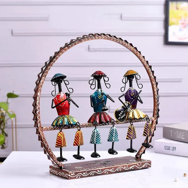Handmade_Metal_Round_Doll_Musician_|_Elegant_Tabletop_Decorative_Showpiece_|_Traditional_Indian_Art_Figurine_for_Home_&_Gifting
