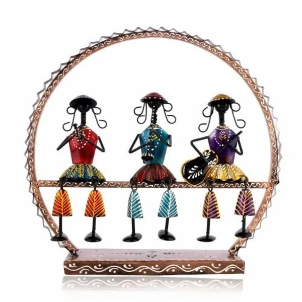 Handmade_Metal_Round_Doll_Musician_|_Elegant_Tabletop_Decorative_Showpiece_|_Traditional_Indian_Art_Figurine_for_Home_&_Gifting