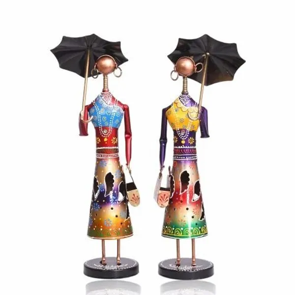 Handmade_Metal_Umbrella_Doll_Set_|_Elegant_Decorative_Showpieces_for_Living_Room_&_Office_decor_|_Antique_Finish_Artistic_Figurine_Set
