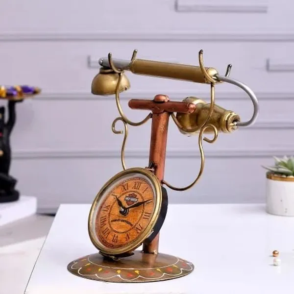 Handcrafted_Metal_Antique_Telephone_with_Clock_|_Classic_Vintage_Home_Decoration_Piece_|_Unique_Table_Clock_&_Retro_Showpiece