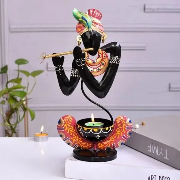 Metal_Decorative_Black_Krishna_T_Lite_Holder_|_Handcrafted_Tea_Light_Candle_Stand_for_Home_Temple_&_Festival_decor