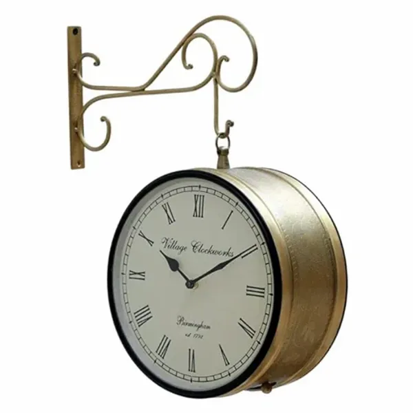 Handcrafted_8_Inch_Metal_Brass_Vintage_Clock_|_Classic_Decorative_Timepiece_for_Living_Room_&_Study_Table