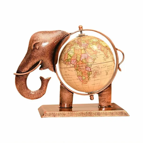 Handcrafted_Metal_Elephant_with_Globe_|_Antique_Decorative_Figurine_for_Table_&_Living_Room_Decor