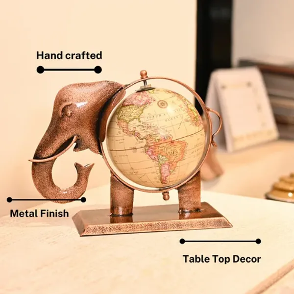 Handcrafted_Metal_Elephant_with_Globe_|_Antique_Decorative_Figurine_for_Table_&_Living_Room_Decor