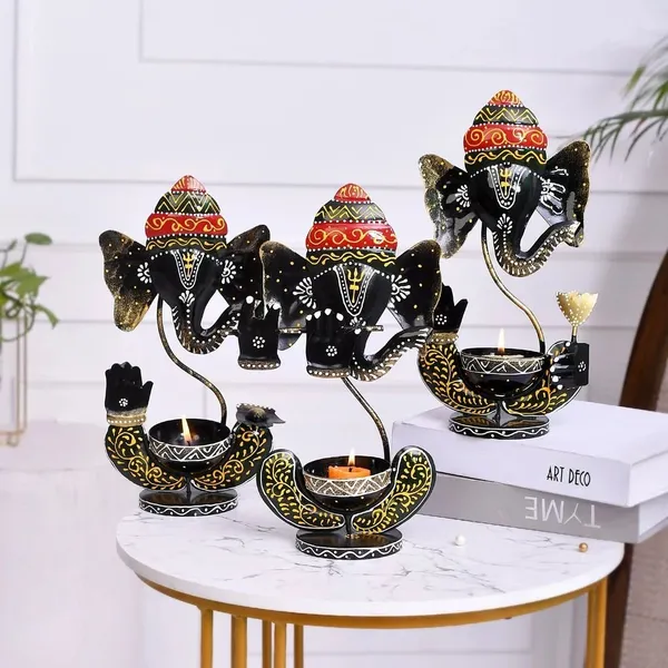 BUY_2_&_GET_1_FREE_|_Decorative_Lord_Ganesha_Tea_Light_Candle_Holders_for_Home_&_Festive_Decor