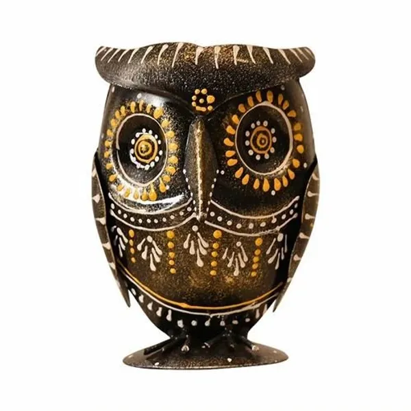Handcrafted_Metal_Owl_Pen_Holder_for_Desk_|_Stylish_Stationery_Organizer_|_Artistic_Home_&_Office_Table_Decor_Gift