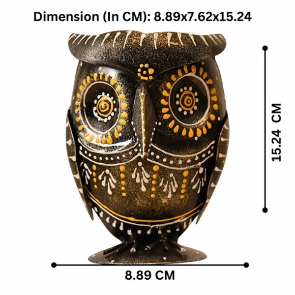 Handcrafted_Metal_Owl_Pen_Holder_for_Desk_|_Stylish_Stationery_Organizer_|_Artistic_Home_&_Office_Table_Decor_Gift