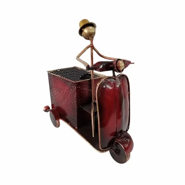 Metal_Red_Scooter_Pen_Holder_|_Handcrafted_Desk_Organizer_|_Unique_Decorative_Stationery_Stand_for_Home_&_Office