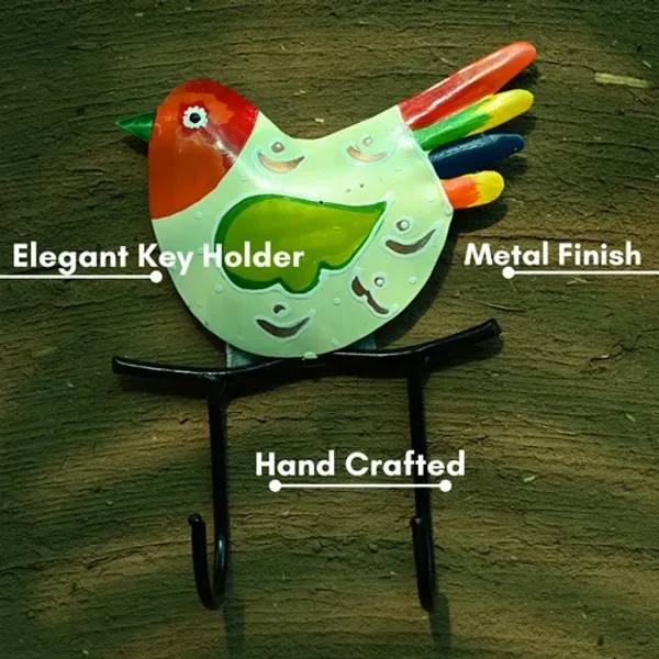 Beautiful_Metal_Single_Bird_Key_Holder_for_Wall_Decor_|_Handcrafted_Decorative_Key_Hanger_|_Stylish_Home_Entryway_Organizer