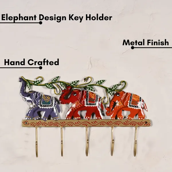 Decorative_Metal_Elephant_Key_Holder_|_Handcrafted_Wall_Mounted_Key_Organizer_|_Elegant_Home_&_Living_Room_Decor_Accent