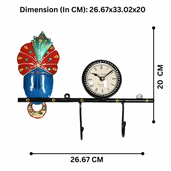 Wall_Decorative_Krishna_Clock_Key_Holder_in_Metal_|_Elegant_Lord_Krishna_Wall_Hanging_with_Key_Hooks_|_Home_&_Office_decor_Gift