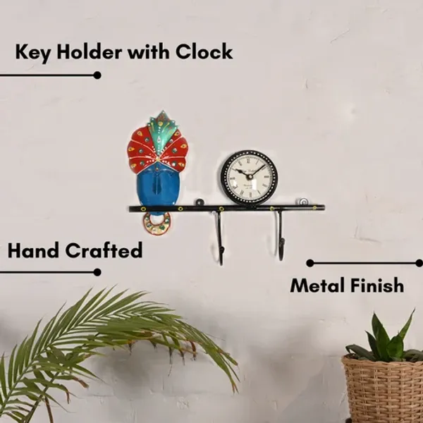 Wall_Decorative_Krishna_Clock_Key_Holder_in_Metal_|_Elegant_Lord_Krishna_Wall_Hanging_with_Key_Hooks_|_Home_&_Office_decor_Gift