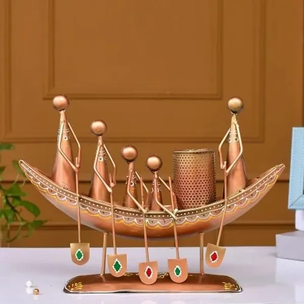 Metal_Boat_Pen_Stand_|_Handcrafted_Nautical-Style_Desk_Organizer_|_Decorative_Table_Accessory_for_Home_&_Office_decor