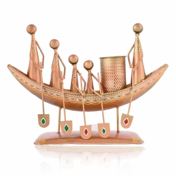 Metal_Boat_Pen_Stand_|_Handcrafted_Nautical-Style_Desk_Organizer_|_Decorative_Table_Accessory_for_Home_&_Office_decor