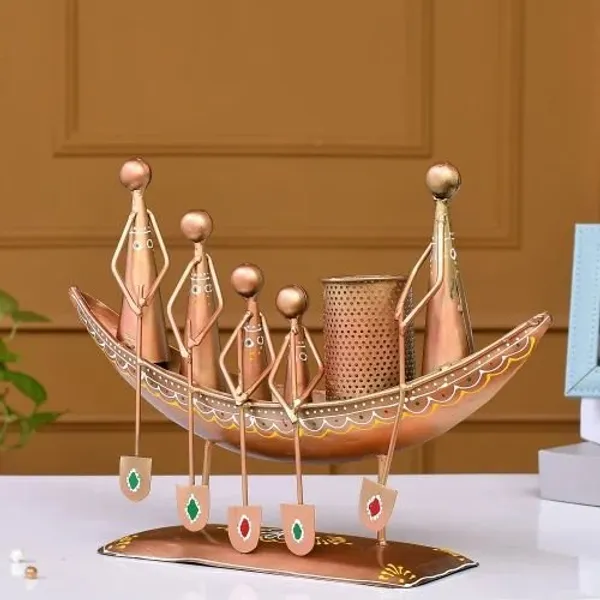 Metal_Boat_Pen_Stand_|_Handcrafted_Nautical-Style_Desk_Organizer_|_Decorative_Table_Accessory_for_Home_&_Office_decor