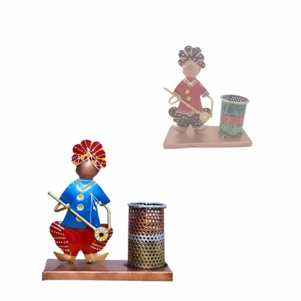 Decorative_Metal_Blue_Men_Pen_Stand_|_Handcrafted_Desk_Organizer_|_Artistic_Stationery_Holder_for_Home_&_Office_Decor