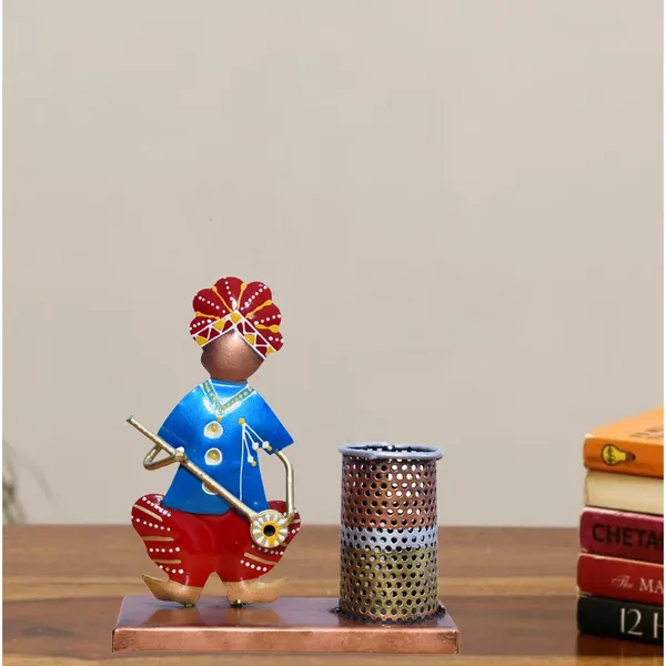 Decorative_Metal_Blue_Men_Pen_Stand_|_Handcrafted_Desk_Organizer_|_Artistic_Stationery_Holder_for_Home_&_Office_Decor