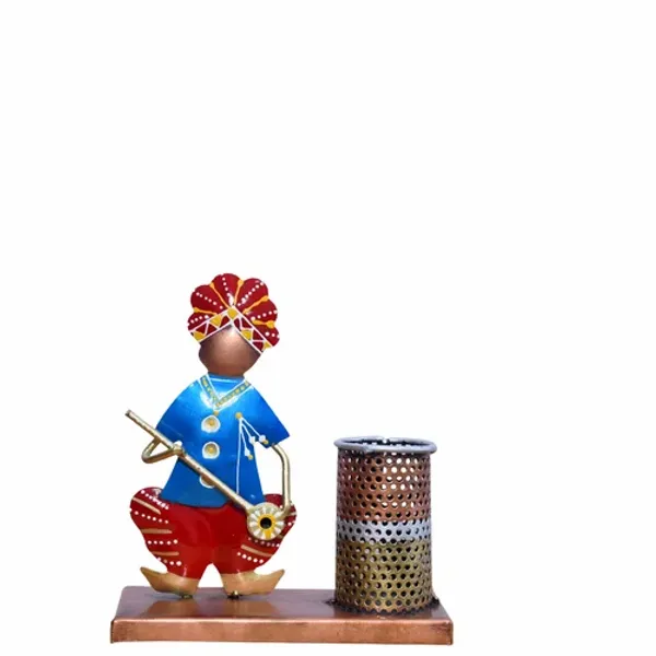Decorative_Metal_Blue_Men_Pen_Stand_|_Handcrafted_Desk_Organizer_|_Artistic_Stationery_Holder_for_Home_&_Office_Decor