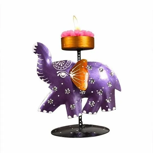 Rajasthani_Hand-Painted_Metal_Elephant_T-Lite_Holder_|_Decorative_Tealight_Candle_Stand_for_Home_&_Festive_decor
