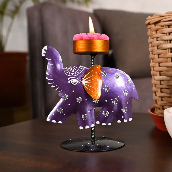 Rajasthani_Hand-Painted_Metal_Elephant_T-Lite_Holder_|_Decorative_Tealight_Candle_Stand_for_Home_&_Festive_decor