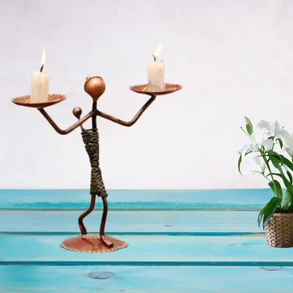 Antique_Golden_Metal_Lady_Baby_Candle_Holder_for_Table_|_Handcrafted_Tealight_Stand_for_Home_&_Office_Decor