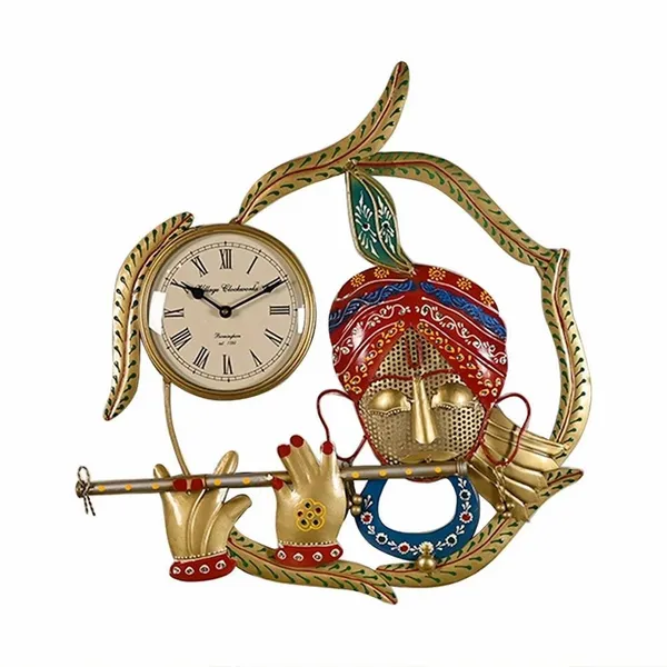 Decorative_Metal_Krishna_Wall_Clock_for_Interior_decor_|_Elegant_Handcrafted_Timepiece_for_Home_&_Office_Walls