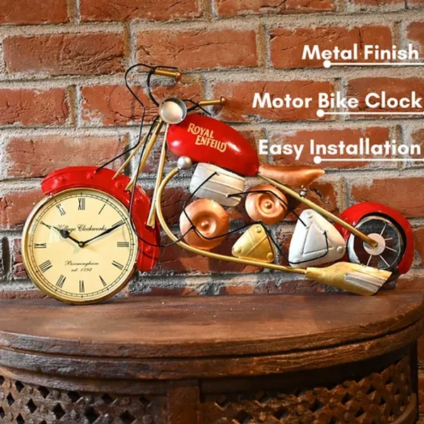 Handcrafted_Metal_Red_Bike_with_Functional_Clock_|_Perfect_Gift_for_Bike_Lovers_&_Home_Decoration