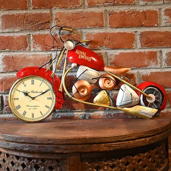 Handcrafted_Metal_Red_Bike_with_Functional_Clock_|_Perfect_Gift_for_Bike_Lovers_&_Home_Decoration