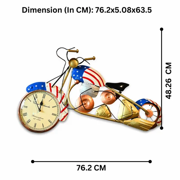 Handcrafted_Metal_American_Bike_Showpiece_with_Clock_|_Retro_Home_&_Office_Decoration_Piece