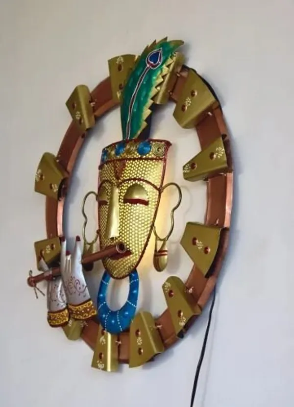 Murli_Krishna_Metal_Wall_Art_|_Handcrafted_Wall_Hanging_for_Home_&_Temple_Decoration