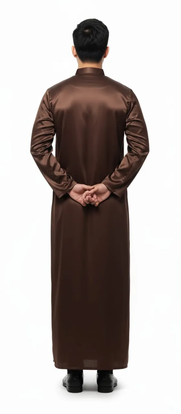 Maroon_Satan_Fabric_Premium_Full_Sleeve_Thawb_For_Men