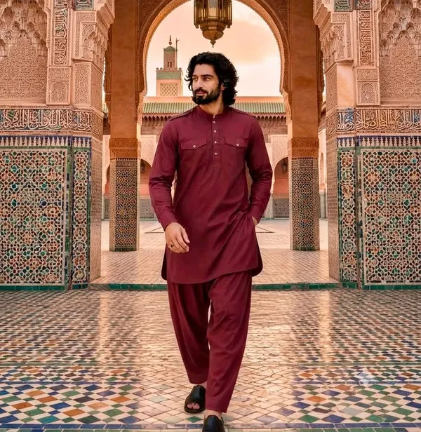 Men_Fashion_Maroon_Kurta_and_Salwar_Combo__Premium_Ethnic_Collection