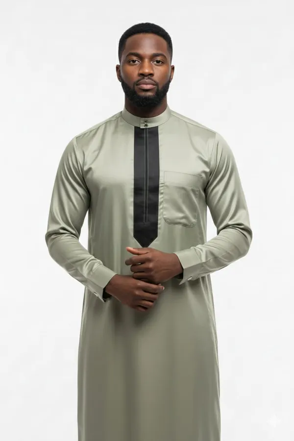 Mint_Green_Satan_Fabric_Premium_Full_Sleeve_Thawb_For_Men