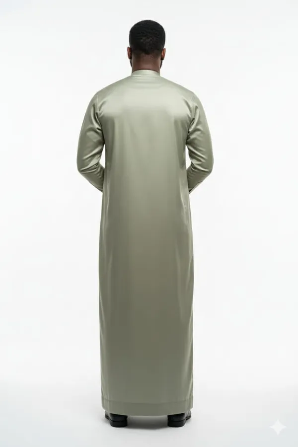Mint_Green_Satan_Fabric_Premium_Full_Sleeve_Thawb_For_Men