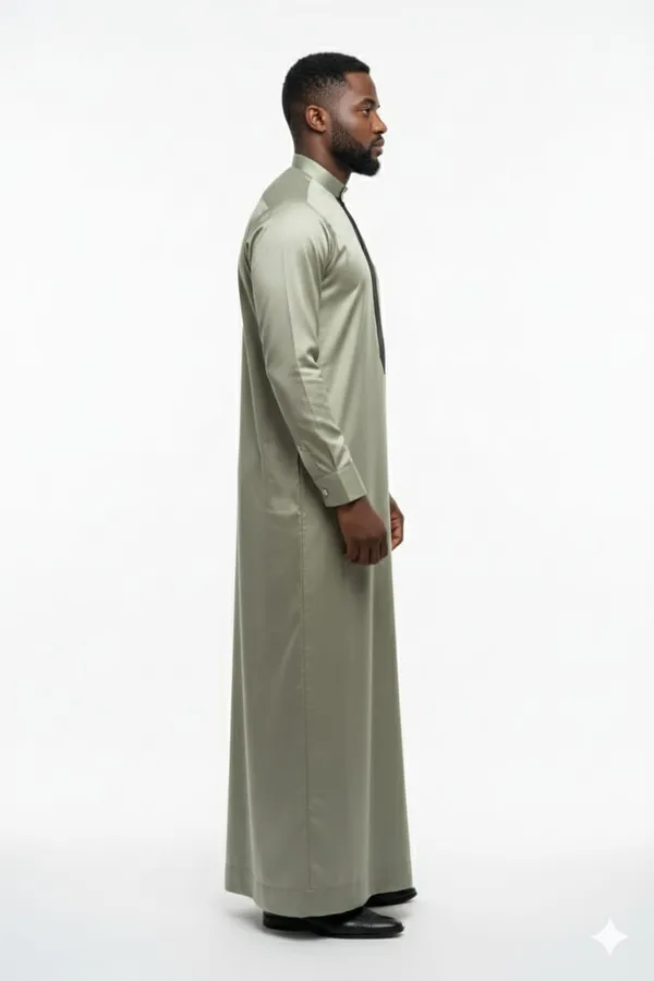 Mint_Green_Satan_Fabric_Premium_Full_Sleeve_Thawb_For_Men