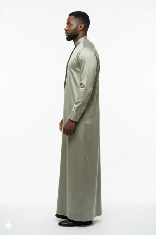 Mint_Green_Satan_Fabric_Premium_Full_Sleeve_Thawb_For_Men