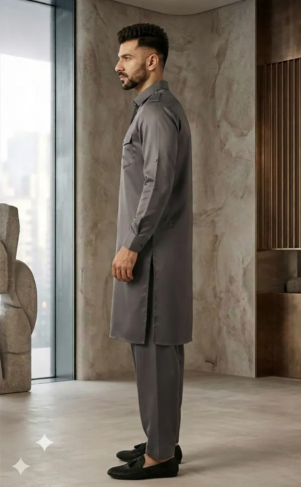 Men's_Premium_Grey_Pathani_Kurta_Shalwar_Set_|_Classic_Ethnic_Wear_for_Festive_&_Casual_Occasions