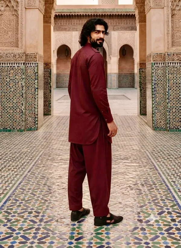 Men_Fashion_Maroon_Kurta_and_Salwar_Combo__Premium_Ethnic_Collection