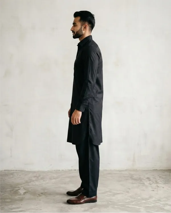 Classic_Black_Cotton_Pathani_Suit
