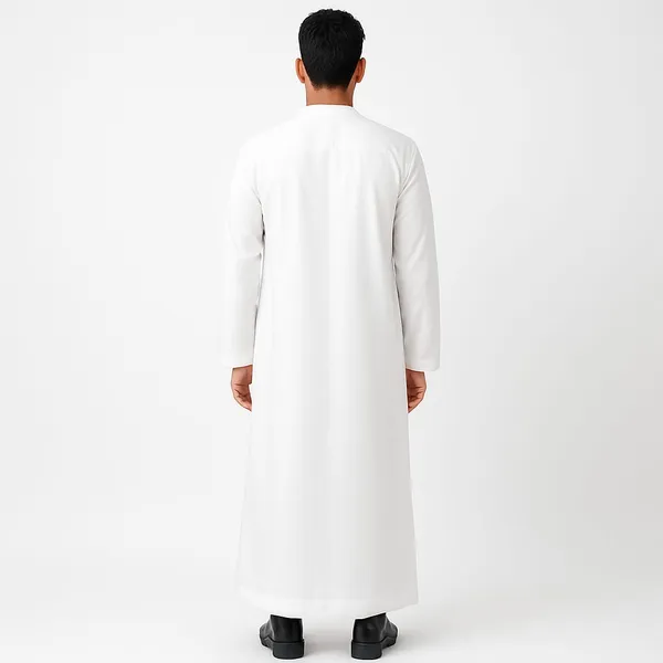 White_Satan_Fabric_Premium_Full_Sleeve_Thawb_For_Men