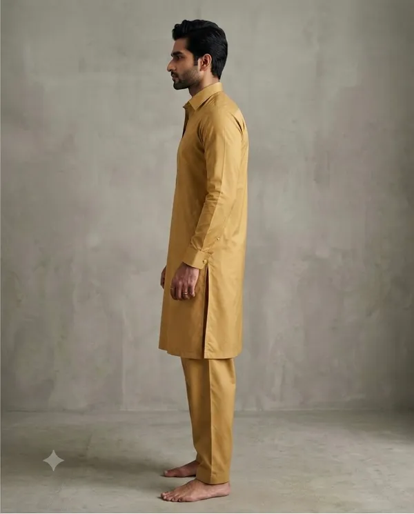 Golden_Mustard_Cotton_Pathani_Sui