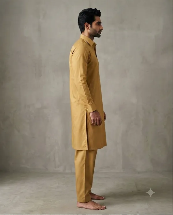 Golden_Mustard_Cotton_Pathani_Sui