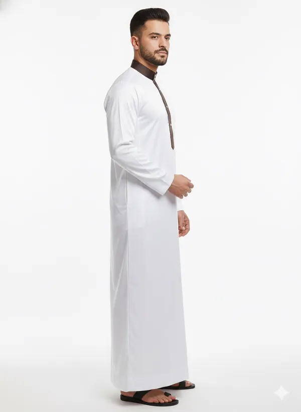 White_Satan_Fabric_Premium_Full_Sleeve_Thawb_For_Men