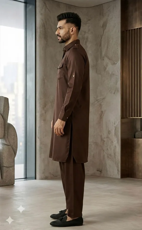 Men's_Premium_Brown_Pathani_Kurta_Shalwar_Set_|_Classic_Ethnic_Wear_for_Festive_&_Casual_Occasions