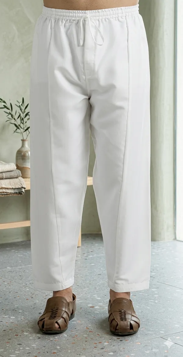 Premium_Men's_White_Pathani_Suit_Set_|_Traditional_Kurta_with_Matching_Shalwar_|_Elegant_Ethnic_Wear