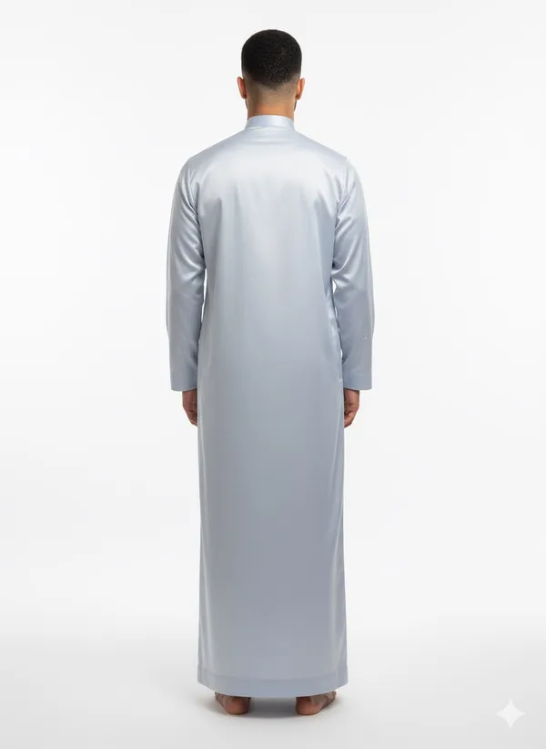 Slate_Grey_Satan_Fabric_Premium_Full_Sleeve_Thawb_For_Men