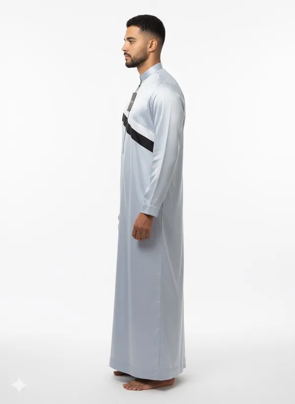 Slate_Grey_Satan_Fabric_Premium_Full_Sleeve_Thawb_For_Men