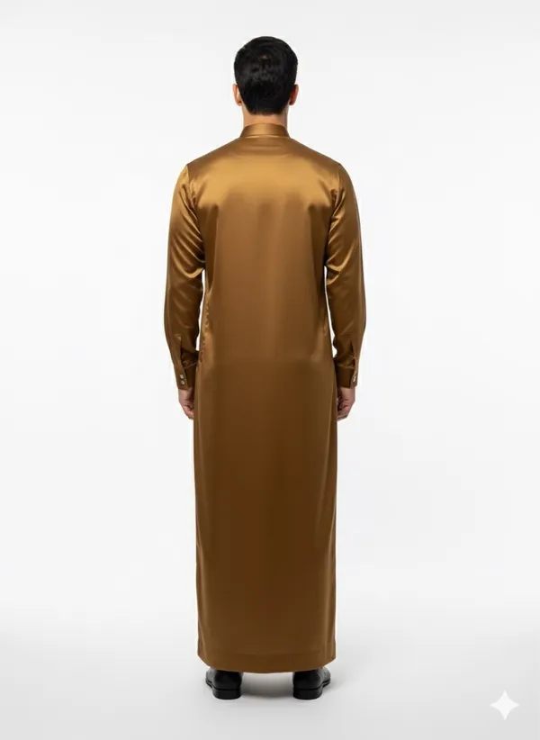 Bronze_Satan_Fabric_Premium_Full_Sleeve_Thawb_For_Men