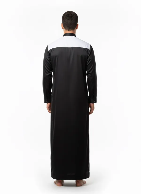 Black_Satan_Fabric_Premium_Full_Sleeve_Thawb_For_Men